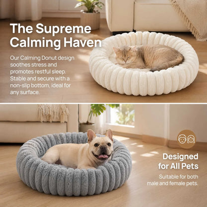 Panier donut doux et moelleux pour animal