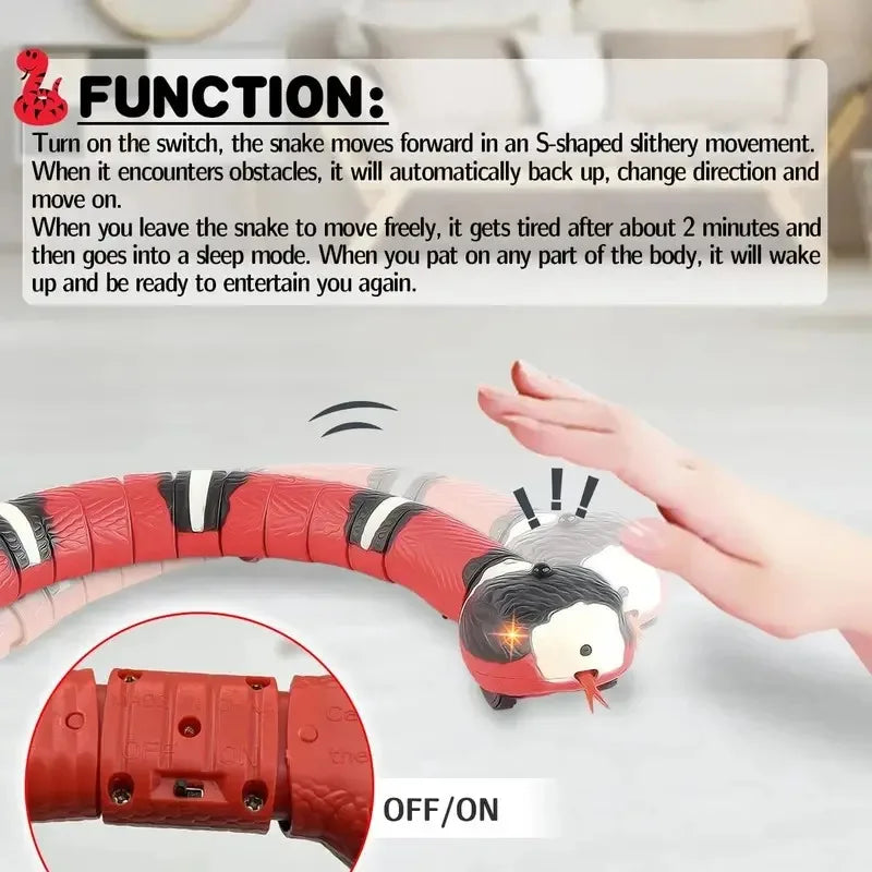 Jouet serpent interactif pour chat