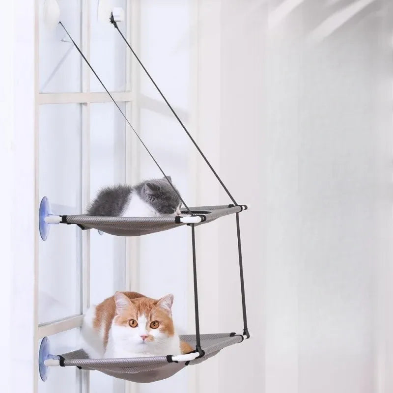 Double-Tier Cat Window Hammock