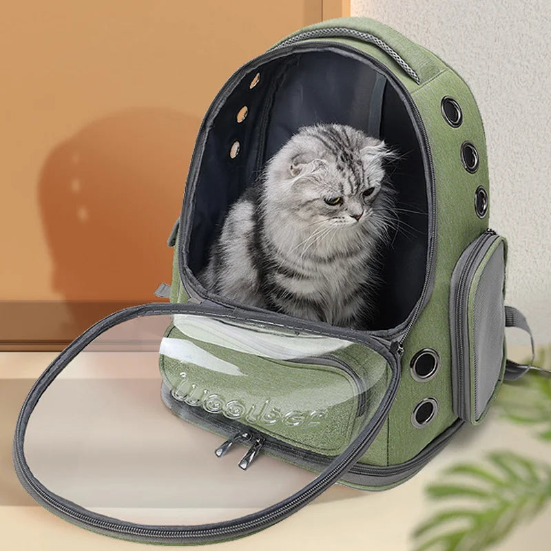 Sac à dos de transport transparent pour animal