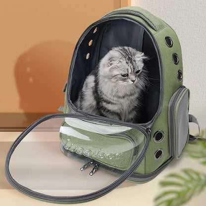 Sac à dos de transport transparent pour animal