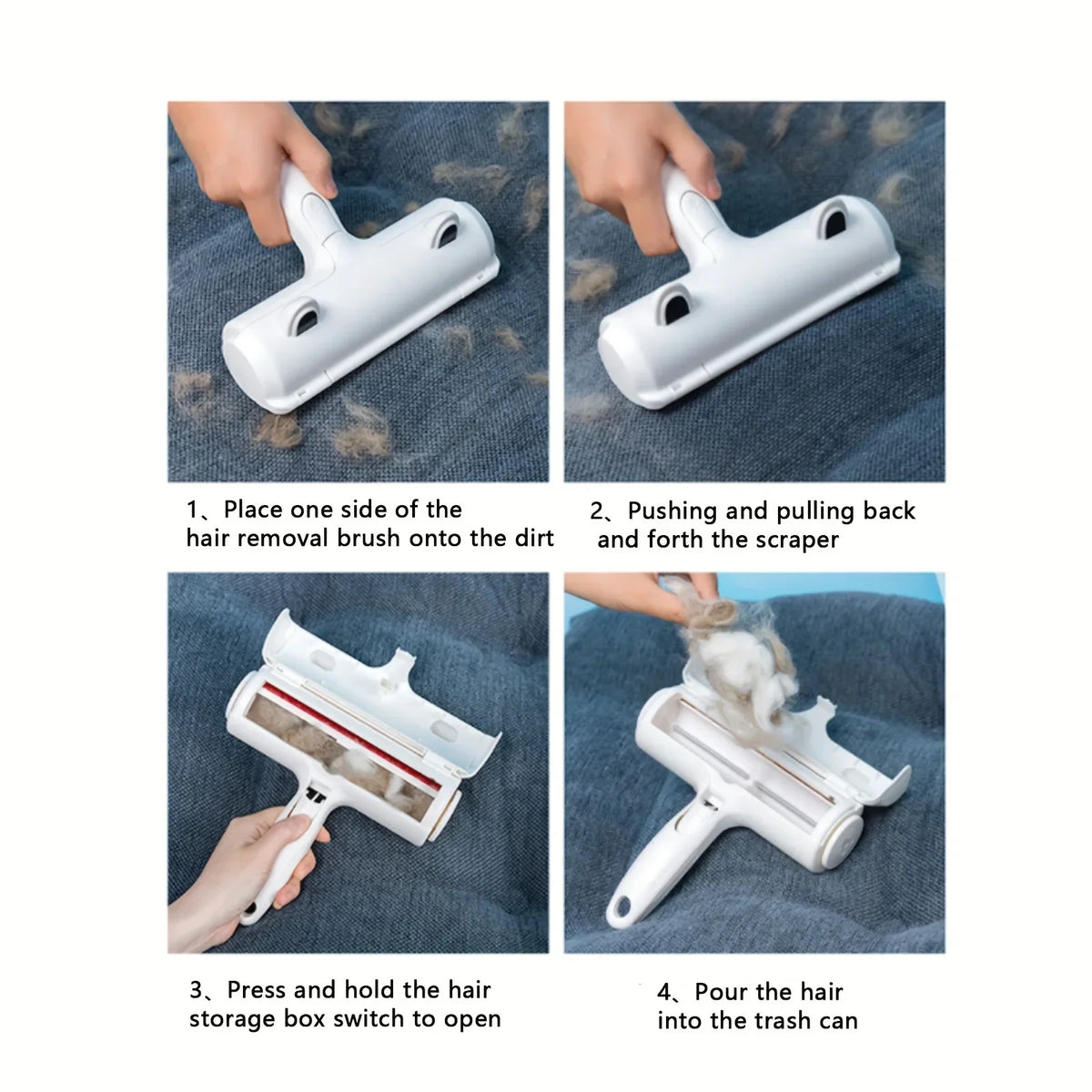 Rouleau réutilisable anti-peluches pour poils d’animaux