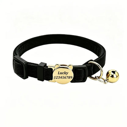 Collier pour chat en velours côtelé personnalisé