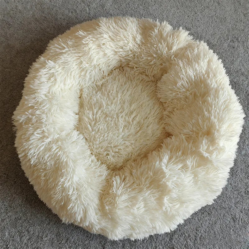 Panier donut long et moelleux pour animal