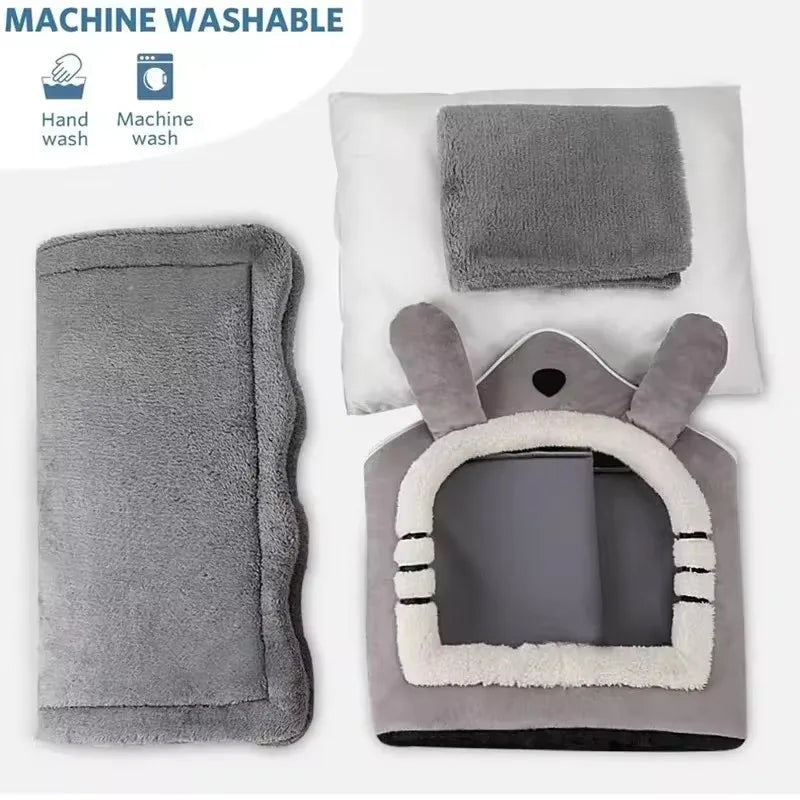 Tente d’intérieur et coussin moelleux pour animal