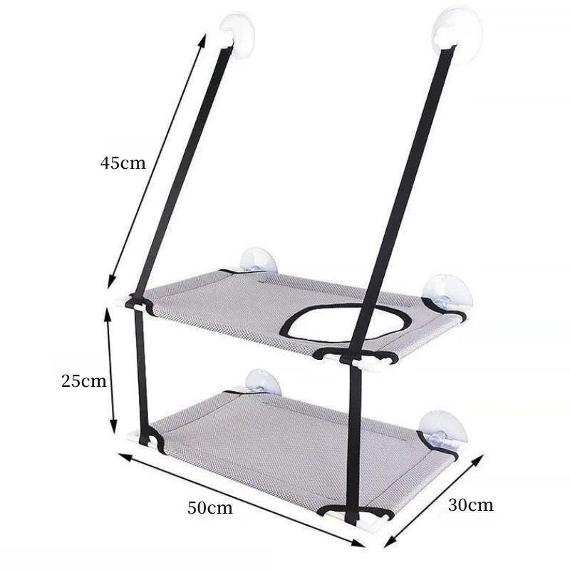 Double-Tier Cat Window Hammock
