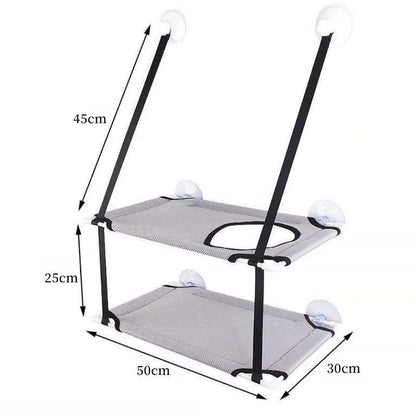 Double-Tier Cat Window Hammock