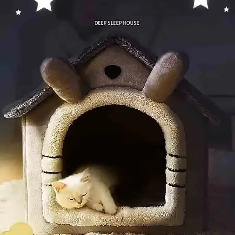 Tente d’intérieur et coussin moelleux pour animal