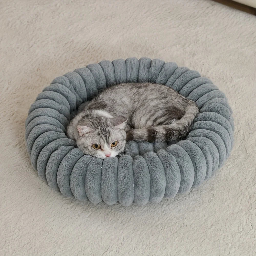 Panier donut doux et moelleux pour animal