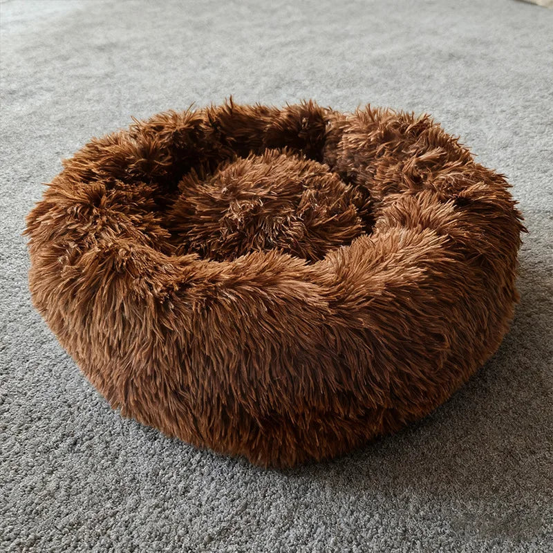 Panier donut long et moelleux pour animal