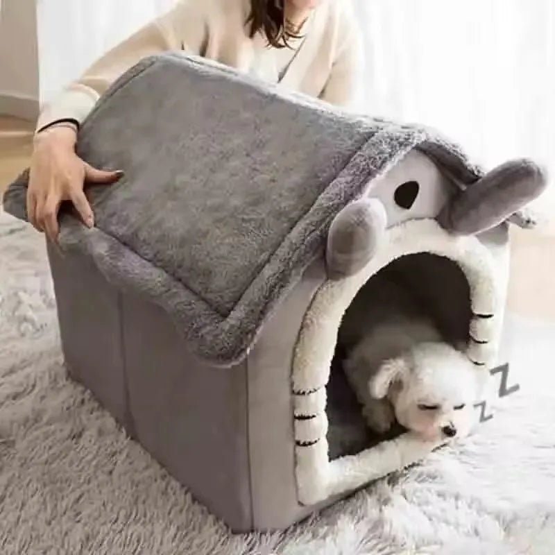 Tente d’intérieur et coussin moelleux pour animal