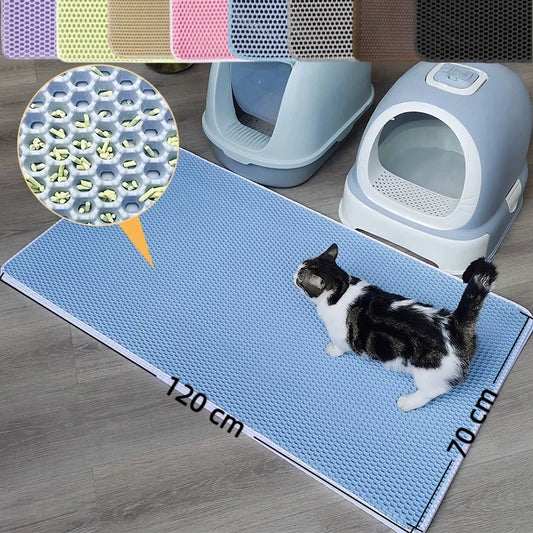 Grand tapis récupérateur de litière pour chat