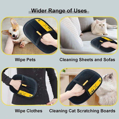 Moufle anti-poils 2-en-1 pour animaux