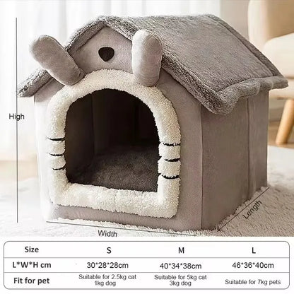 Tente d’intérieur et coussin moelleux pour animal