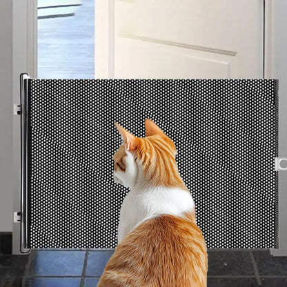 Barrière rétractable en maille pour animaux
