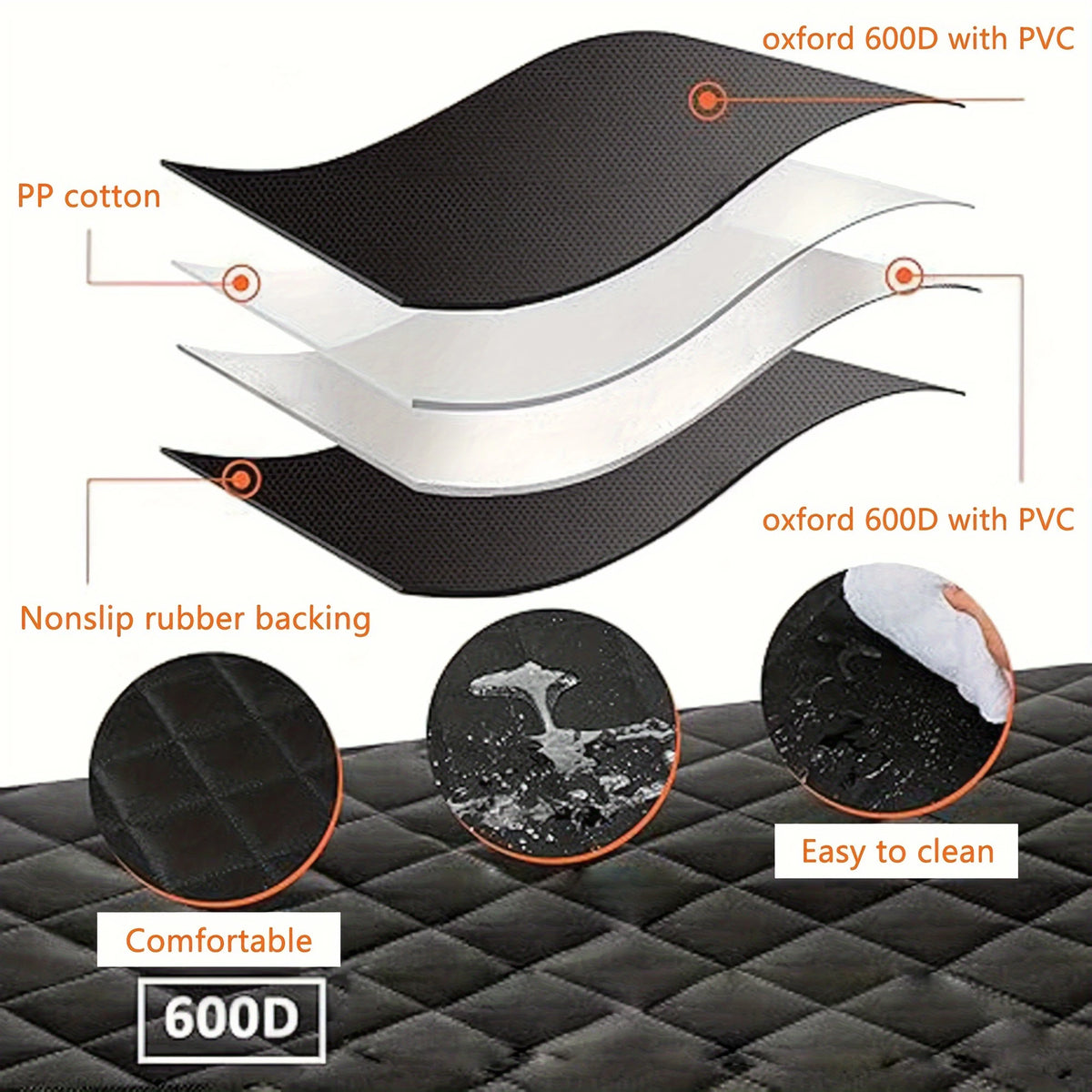 Oxford Dog Car Seat Hammock
