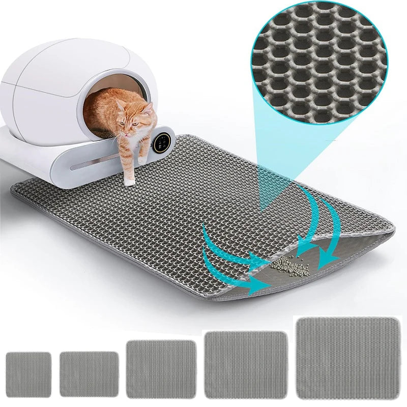 Tapis à litière double épaisseur pour chat