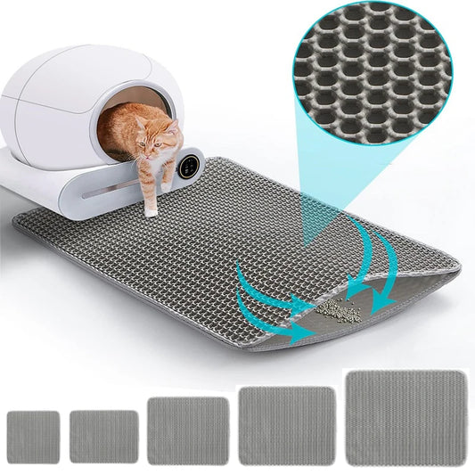 Tapis à litière double épaisseur pour chat